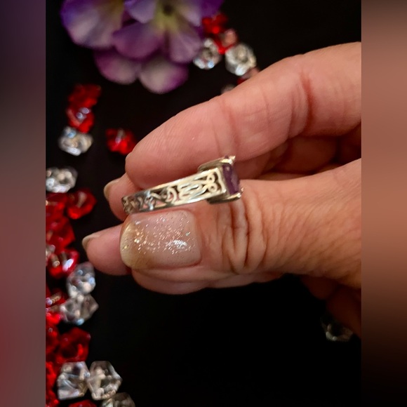 VTG Amethyst Sterling Silver 925 Ring 💜 - Picture 3 of 6